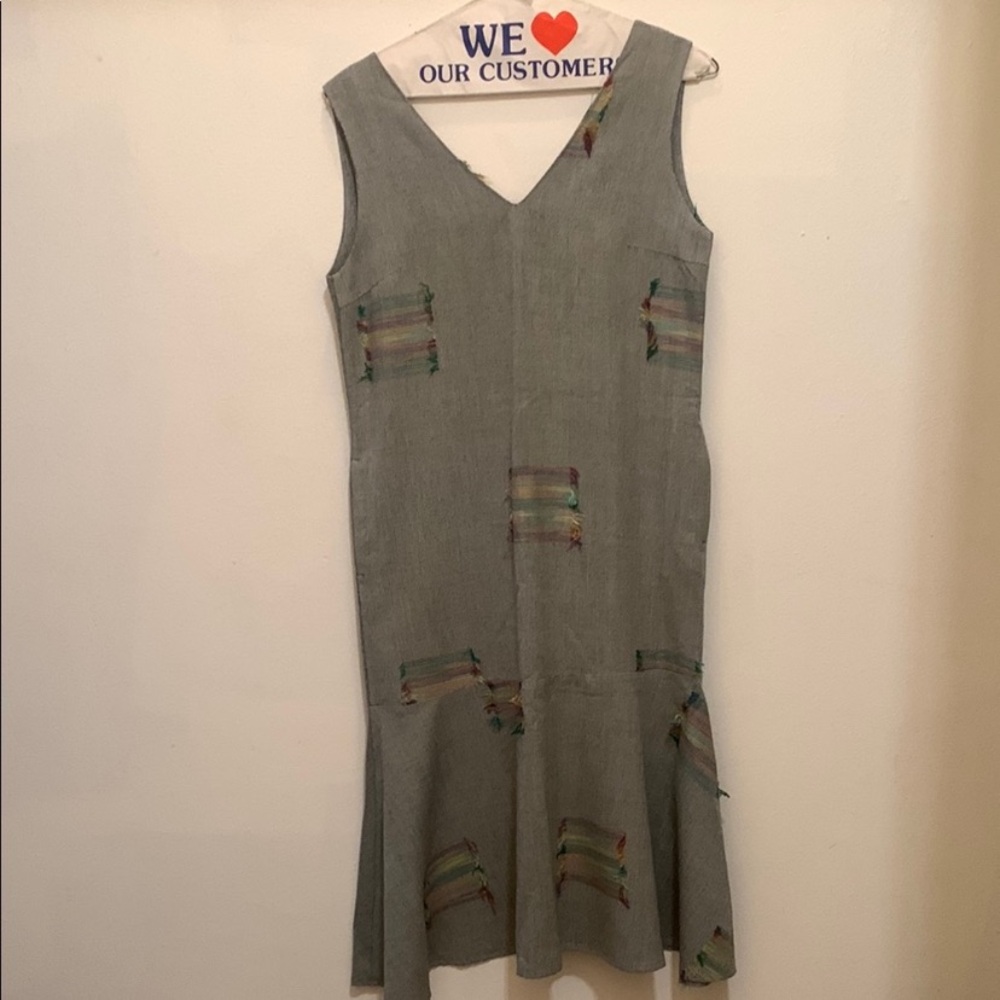 Elegant Gray Sleeveless Dress